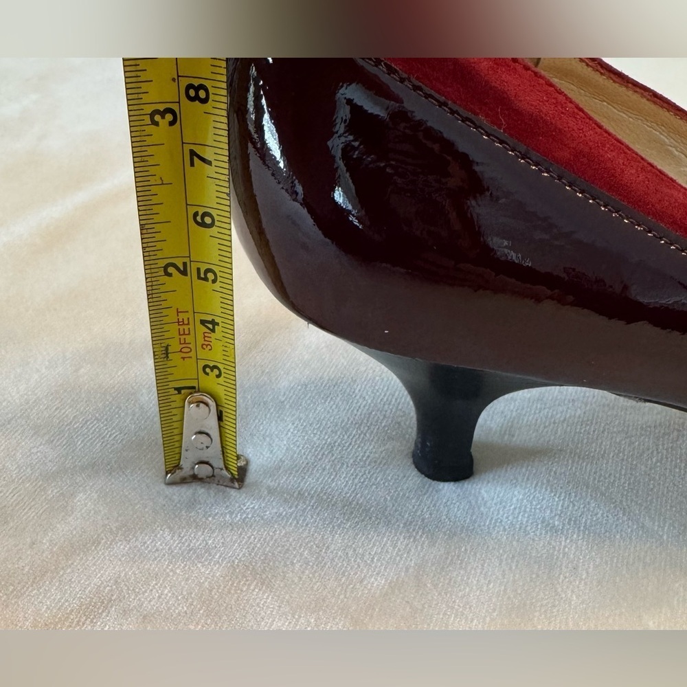 Peter Kaiser Patent Burgundy Kitten Heel Pump with Bow Detail, sz 9 (UK 6.5) - Picture 13 of 14